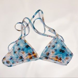 Jolyn Palm Tree Printed Triangle Top